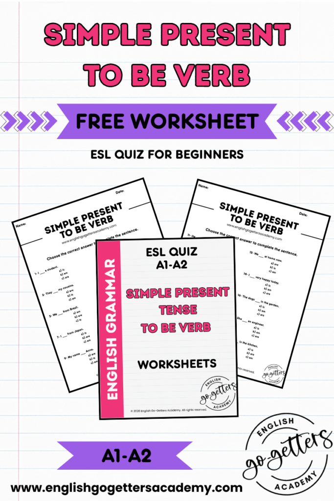 Free worksheets to test ESL beginner level (A1-A2) grammar knowledge of Simple Present Tense.